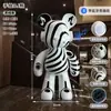 1.12m 1.6m Oso de Dibujos Animados Pintado a Mano con Altavoz Bluetooth Decoración Creativa Villa Hotel Péndulo Grande