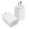 Cargador Rápido de Doble Puerto A+C Transfronterizo de 35W para Teléfonos Móviles, Enchufe Estándar para EE. UU. y Reino Unido de 20W, Adecuado para Apple 85% de descuento Cabezales de Carga Apilables