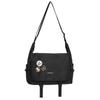 Bolsa de Ombro Masculina Estilo Japonês Casual Simples Transversal Bolsa de Estudante para Campus Moda Workwear Feminina Grande Capacidade Bolsa Carteiro