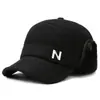 Gorra de Béisbol Gruesa y Cálida para Otoño e Invierno para Hombres de Mediana Edad y Mayores, Sombrero de Cuero para Papá y Abuelo, Gorra Gruesa con Visera de Pato y Forro de Felpa para Proteger los Oídos