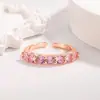 Anel Sakura Rosa com Pedras de Diamante, Estilo Palácio Retrô, Design Lindo, Versátil e Fashion, Anel Super Brilhante para Dedo Indicador, Joia para Mão Feminina