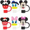 Traje Amazon Venta Caliente Mickey Minnie Tapa de Paja de 10 mm Tapón de Paja Reutilizable Tapón de Polvo