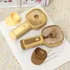 Ventilador Mini Portátil Cuadrado Trendy de Peluche Capibara con Tres Velocidades de Viento y Base para Niños