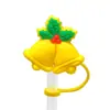 Tampa de palito de Natal personalizada transfronteiriça, capa de palito removível de silicone macio de desenho animado, plugue à prova de poeira, tampa de palito de silicone