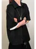 Camisa Básica Casual Oversize de Manga Corta para Hombres y Mujeres, Estilo Hong Kong Ins Suelta y Versátil de Media Manga