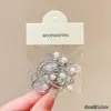 Elásticos de Cabelo Infantis Prateados Laços para Menininhas Presilhas de Cabelo com Pérolas Anéis para Polegar Elásticos para Tranças de Meninas Elásticos para Cabelo de Bebê