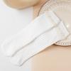 Calcetines Apilados para Niños Otoño e Invierno Nuevos Color Sólido Calcetines de Perlas de un Carácter de Longitud Media Calcetines de Perlas con Lazo Calcetines de Princesa