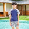 Maiô Masculino Maiô Dividido para Meninos Grandes Desenho Animado Manga Meia Calça Meia Calça Maiô para Praia Surfe Fonte Termal