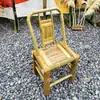 Mesa de Bambú para Fondue de Exterior, Juego de Mesa y Sillas de Bambú Estilo Callejero, Mesa Pequeña para Fondue de Patio, Brochetas, Mesa y Sillas para Barbacoa