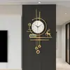 Reloj de Pared Creativo Sala de Estar Arte Moda Pared Entrada Lujo Reloj Nuevo Simple Moderno Silencioso Calendario Reloj Moda