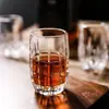 Harmony Home Cristal Grabado Retro de Alta Gama para Licores Mini Vasos de Chupito Vaso para Whiskey Vodka Licores Vaso para Vino Blanco