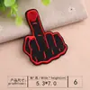 Parches Bordados para Computadora al por Mayor 23 Insignias Pegatinas de Tela Bordadas Números Letras Dedo Medio Seis Parches Bordados Decoración de Ropa de Marca de Moda
