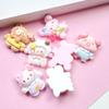 Pequeño tamaño de dibujos animados de cerdo, conejo, crema, pegamento, funda de teléfono, parche, accesorios para el cabello, horquilla, colgante, bolsa ciega, accesorios de resina