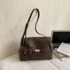 Bolsa Retrô Marrom Maillard para o Dia a Dia de Mulheres 2025 Nova Bolsa de Ombro Transversal de Grande Capacidade Bolsa Tote de Alta Qualidade