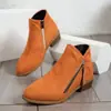 Botas Femininas de Inverno Europeias e Americanas Transfronteiriças Tamanho Grande Moda 2026 Botas de Cano Curto Salto 43 Atacado Tamanho Grande Comércio Exterior