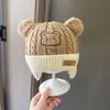 Chapéu de Lã Ins Coreano para Bebê Outono e Inverno Chapéu Quente com Proteção para Orelhas de Bebê Chapéu de Crochê de Algodão Super Fofo para Meninos e Meninas