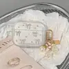 Novo Laço Tridimensional Adequado para Capa de Fone de Ouvido AirPods Pro3 Apple 4 Transparente Phantom Capa de Fone de Ouvido Pó de Glitter