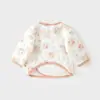 Chaqueta Acolchada de Medio Espalda para Bebé Recién Nacido, Ropa Interior Cálida, Estilo Otoño e Invierno Sin Costuras, Top Delgado de Algodón de Estilo Monje de 40g para Bebés