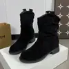 Nuevas Botas Caídas Melard Otoño 2025 para Mujer, Botas Cortas de Moda con Tacón Grueso, Botas Vaqueras Retro de Nicho para Mujer
