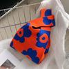 Bolso de Mano Estilo Ins, Versión Coreana y Japonesa, Versátil Bolso Cubo de Hilo Tejido para Llevar en la Mano para Mujer, Bolso Tote, Bolsa para el Almuerzo, Estilo Portátil de Moda