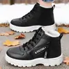 Botas de inverno femininas transfronteiriças, botas curtas quentes forradas com pelúcia, com cadarço, solado grosso, solado macio, botas estilo Martin, casuais e versáteis, adequadas para estudantes e para o dia a dia