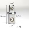 Llave de Extensión Premium Llave de Doble Propósito Adaptador Cuadrado de 1/4 a 3/8 a 1/2 Cabezal de Conversión de Cuadrado Exterior