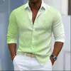 Moda Masculina 2026 Europeia e Americana Transfronteiriça Casual Manga Longa Camisa Exclusiva AliExpress Amazon