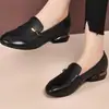 2026 Nuevos Zapatos Mocasines de Moda para Mujer, Estilo Británico, de Cuero Suave, sin Cordones, Corte Profundo, para Primavera y Otoño