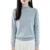 Estilo Old Money Tricô de Malha Grossa Gola Alta Meia Suéter Feminino 2026 Novo Elegante Camada Base Quente Tricô Feminino
