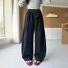 Calças Casuais para Meninas 2026 Outono Novo Estilo Crianças Médias e Grandes Cor Sólida Calças de Perna Larga Calças de Perna Reta Calças Longas para Exterior Roupa Infantil