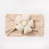 Nova Faixa de Cabeça Jacquard de Cor Pura Europeia e Americana para Bebê, Lenço de Cabeça Infantil Flor de Cinco Pétalas Fofa, Acessórios Finos e Macios para Cabelo de Bebê