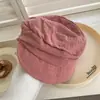 Gorra de Panadero Transpirable de Lino Plegada para Primavera y Verano Hace que la Cara Parezca Más Pequeña Gorra de Béisbol Retro Boina Japonesa Versátil