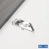 Conector de muebles con soporte fijo de ángulo recto de 90 grados engrosado de acero inoxidable, placa laminar, placa plana, fijador de hierro angular