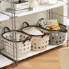Cesto de Roupas Sujas Portátil de Grande Capacidade para Cozinha Doméstica, Sala de Estar, Banheiro, Caixa Organizadora Multifuncional Criativa para Mesa