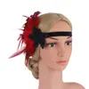 Diadema de plumas transfronteriza para fiesta de gala moda joyería popular tocado diadema de pelo diadema de baile de actuación europea y americana venta al por mayor
