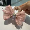 2025 Novo Grampo de Cabelo com Renda, Strass e Laço Estilo Coreano 10cm para Mulheres Acessório de Cabelo Versátil de Princesa Venda por Atacado