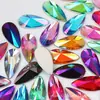 9*18Mmab Color Gota de Agua Rhinestones Acrílicos Rhinestones de Fondo Plano para Joyería Manualidades Decoración Accesorios de Ropa Materiales DIY