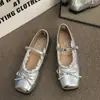 Zapatos de Ballet de Verano con Suela Suave, Lazo, Zapatos Mary Jane, Zapatos de Noche, Diseño Elegante Francés