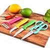 Venta caliente de fábrica juego de cuchillos para fruta tesoro de fruta juego de cinco piezas color gadget de cocina multifuncional pelador