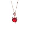 Collar de Zorro Rojo para Mujer Diseño Sencillo y Fresco de Nicho Sentido de Alta Gama Moda Novia Elegante de Moda Cadena para Clavícula