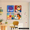 Pintura Decorativa Restaurante Dopamina Estilo Nuevo 2026 Divertido Dibujo Animado Pintura Colgante de Pared para Comedor Pintura Combinada de Arte Creativo