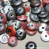 Espaciador Grande Negro Mate y Ágata Roja para Joyería DIY con Cuentas y Accesorios para Cuentas de Cintura, Espaciador con Hebilla de Seguridad