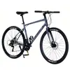 Bicicleta de Carretera para Adultos, Hombres y Mujeres, Velocidad Variable, Ultraligera, Acero de Alto Carbono, Manillar Recto, Manillar Curvo, Cableado Interno, Carreras de Carretera