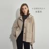Chaqueta Cortavientos para Mujer Invierno Nueva Versión Espacial Calefacción y Absorción de Humedad Cortavientos Casual de Siete Niveles con Capucha Corta para Mujer