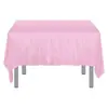 Fornecimento de fábrica toalha de mesa descartável para festa tecido de plástico PE toalha de mesa de cor sólida para mesa de sobremesas de aniversário 137*274cm