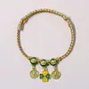 Pulseira de Corda Multicor, Joia de Corda de Mão Zongzi Trançada Atacado, Artesanal Puro, Estilo Nacional, Tendência Nacional, Corda Vermelha Trançada à Mão