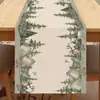 Camino de mesa navideño más vendido transfronterizo, mantel con estampado de Papá Noel, mantel decorativo navideño, mantel para mueble de sala
