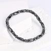 Pulseira de ioga pulseira elástica simples com contas joias de pedra biliar preta atacado pulseira de venda quente transfronteiriça obsidiana ímã