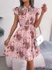 Foto Real da Saia Plissada Elegante com Renda Floral e Amarração na Cintura, Moda Feminina Independente Transfronteiriça Primavera/Verão Europeia e Americana de 2026
