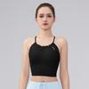 Verano 2025 Nueva ropa de yoga Top de espalda descubierta Ropa de fitness de una copa Chaleco deportivo de pilates sin espalda